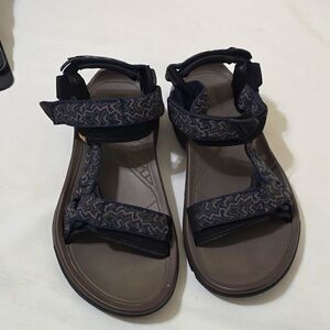 Teva Hurricane XLT 4156 Men Size 9 Hiking Outdoor Water Sandals Blue/ green/tan